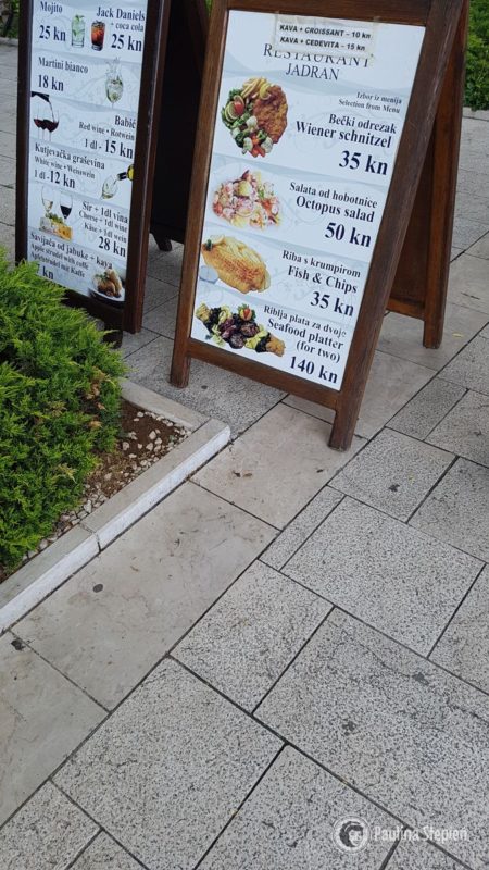 Przykładowe menu chorwackie, Szybenik