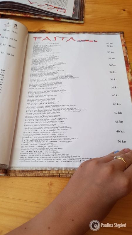 Przykładowe menu chorwackie, Omiś