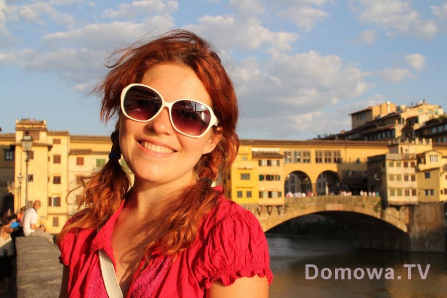 Florencja skąpana w promieniach słońca a za mną Stary Most
