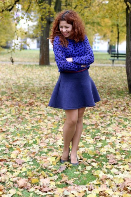 Bluzka chabrowa w koty