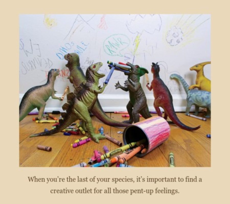 Dinovember zrzut z książki What the Dinosaurs Did Last Night: A Very Messy Adventure
