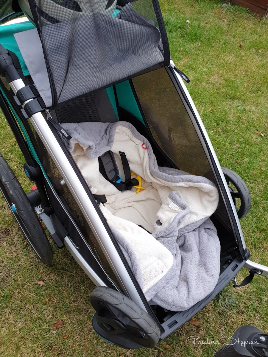 Tutaj obecna wersja zimowa, z założonym śpiworem (Lodger normalny wózkowy)