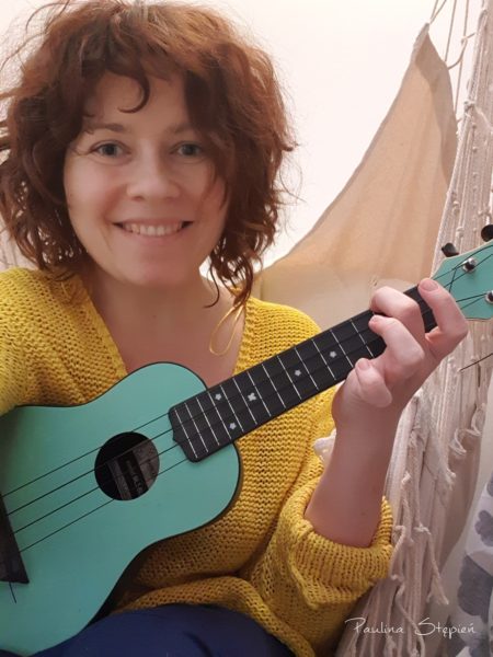 Ukulele, na którym uczę się grać